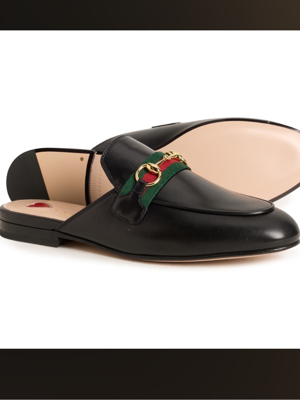 Gucci Princetown Mule Black with Webbing | with Box & Dustbags | 7.5 - Picture 2 of 10